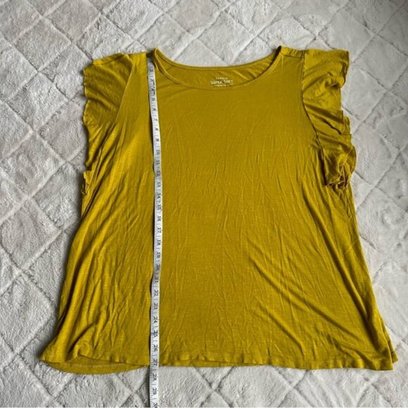 Torrid | Super Soft Bright Yellow Flutter Tee "Jade Citrus" | Size 2X - Picture 9 of 9